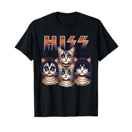 Hiss Cats Rock Kittens Rocking For Cat Lover Cat Mom Cat Dad T-Shirt