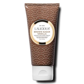 LALICIOUS Brown Sugar Vanilla Weightless Hand Cream - Natural Hand & Cuticle Lotion with Mango Butter & Milk Thistle - Cruelty-Free Skin & Body Moisturizing Cream (3 Ounces)