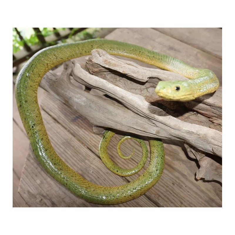 Large Realistic Green Snake Replica - Rubber