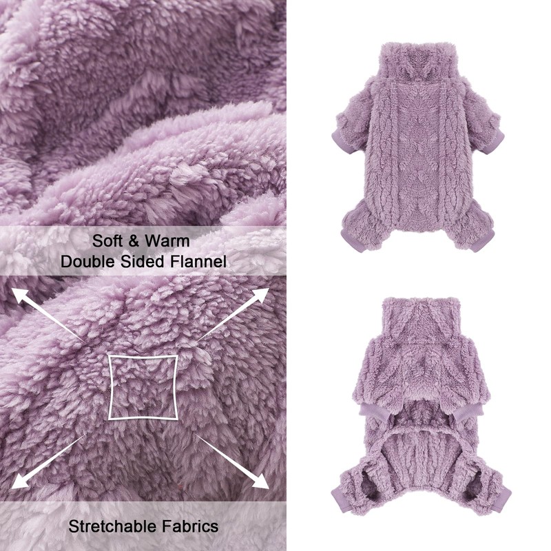 Dog Fleece Sweater, Winter Warm Small Dog Clothes for Girls