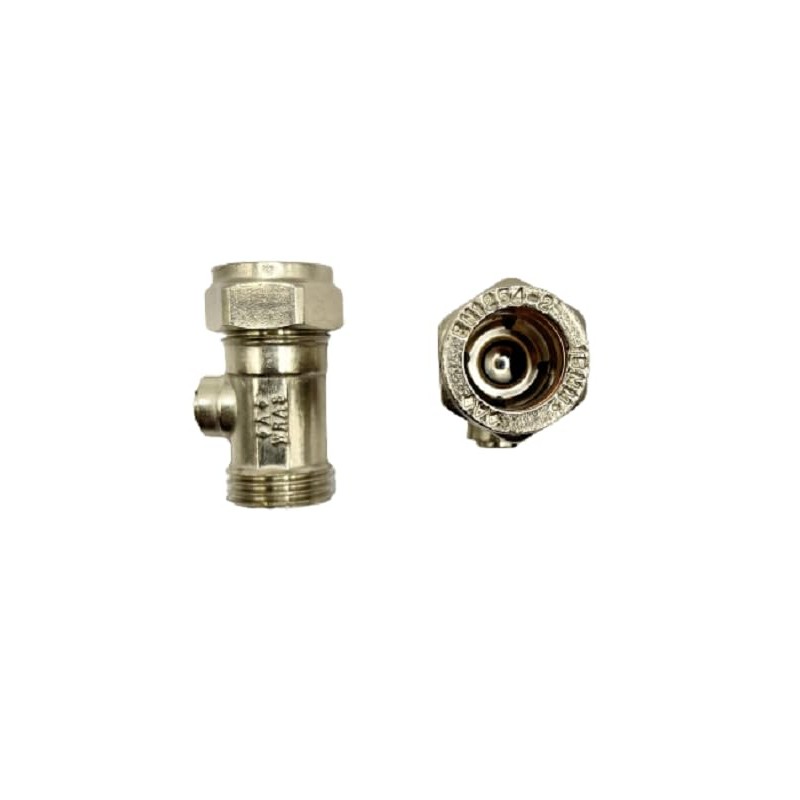 hep® 15mm x 1/2" Male Flat Faced Matt Chrome Service