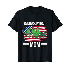 USA Flag 4th Of July Mother's Day Merica Redneck Parrot Mom T-Shirt for Women Kids Men