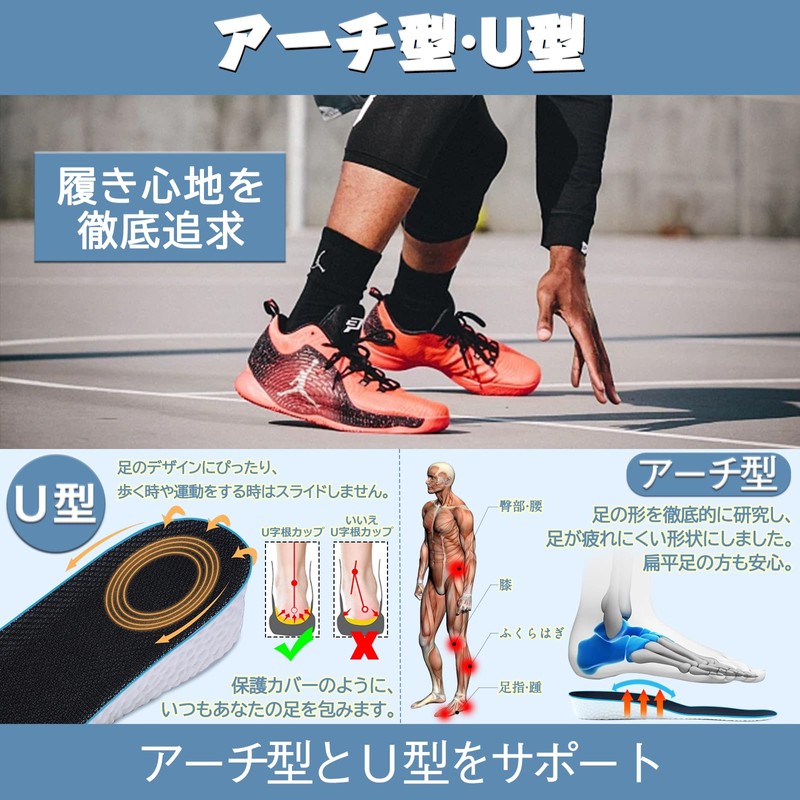 Kozzim Secret Insole Midsole Shock Absorption Height Increase Selectable Height