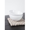 myfelt Béla Felt Ball Square Trivet, Virgin wool, beige, 20