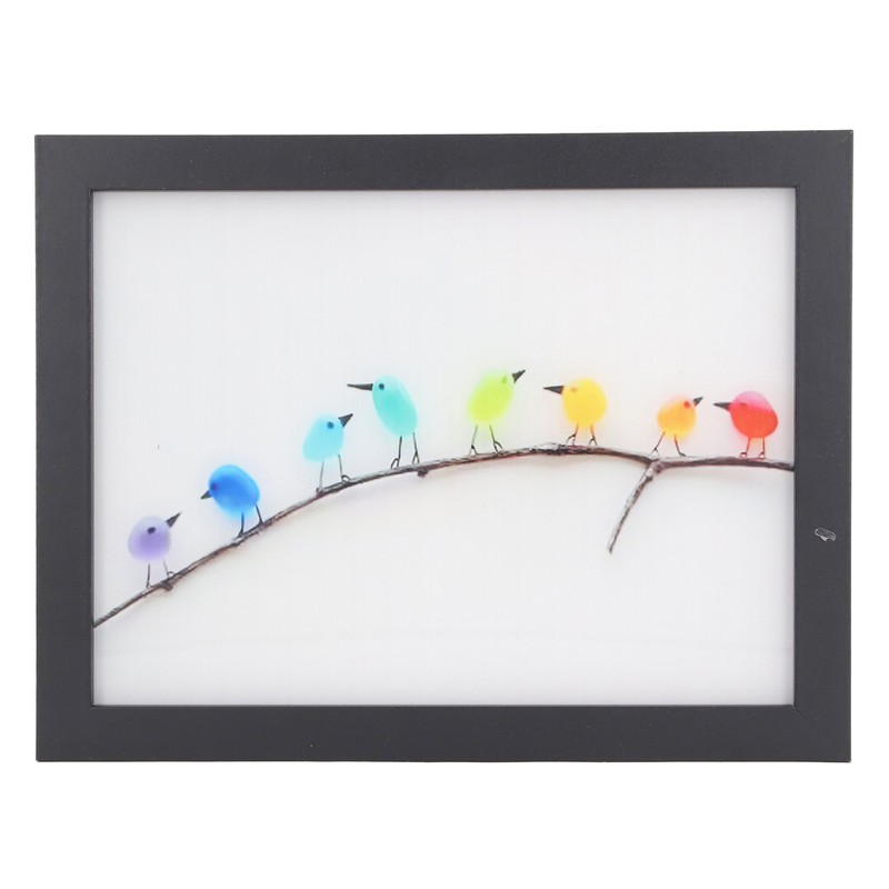 Sea Glass Rainbow Birds Wall Decor Seaglass Colourful Bird Art