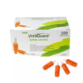 VivaGuard Safety Lancets 100 28G