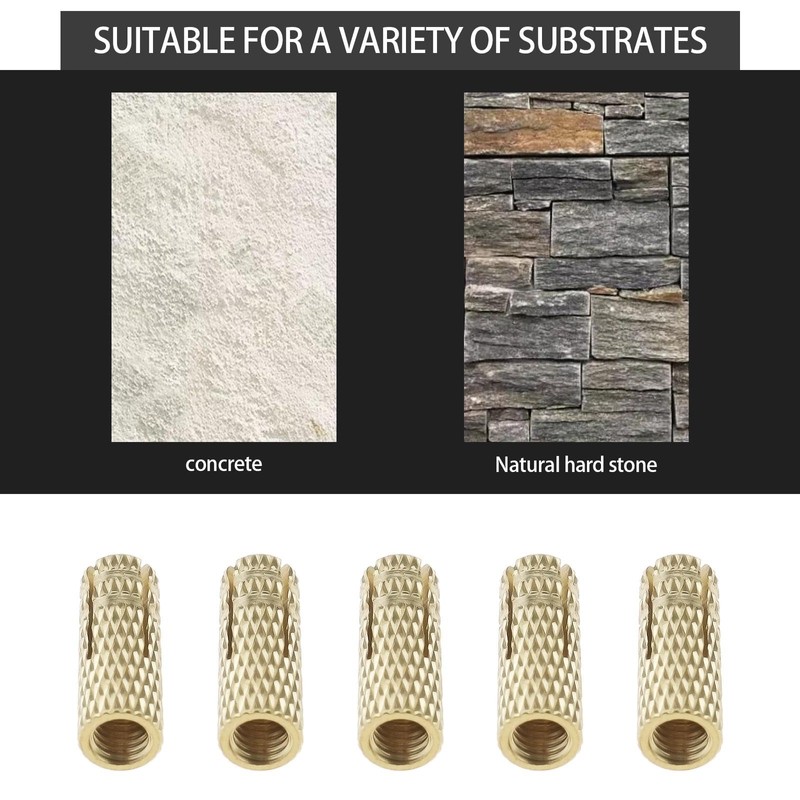 Create idea 20PCS M4 Drop in Anchors Brass Wall Anchor