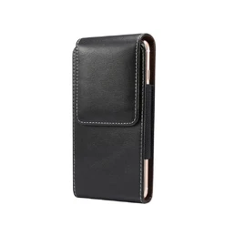 DFV mobile - Vertical Leather Case with Belt Loop für Lava Blaze Duo (2024) - Black