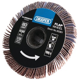 Draper 93361 80 Grit Aluminium Oxide Flap Wheel (5 x 60mm)