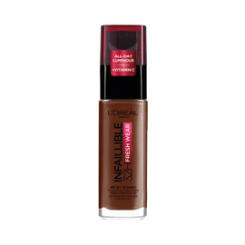 L'Oréal Paris Infaillible 32H Fresh Wear Make-Up 385 Cacao / Cocoa, High Coverage, Long-Lasting, Waterproof, Breathable, 30 ml