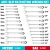 DURATECH Flex Head Ratcheting Wrench Set, Combination Wrench Set, 22-piece,
