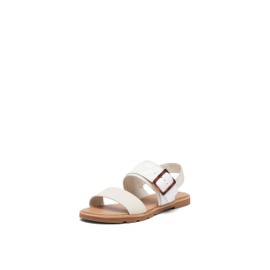 Sorel Women's Fashion Flat Sandal, Chalk, Gum, 8