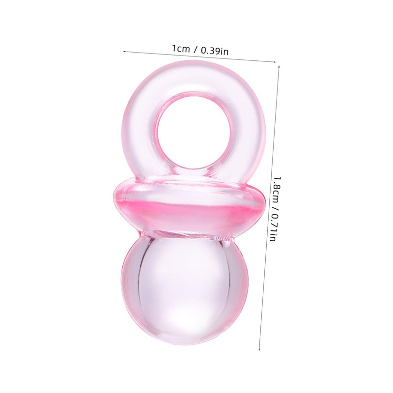 Gatuida 100 Pcs Mini Acrylic Pacifiers for Shower Games Reusable