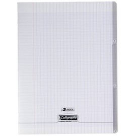 Clairefontaine Calligraphe 18228C Exercise Book DIN A4+ 24 x 32 cm 48 Pages French Ruling with 3 Tabs 90 g Transparent Pack of 1