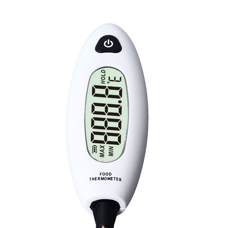 Food Thermometer Digital LCD Display Stainless Steel Probe for Home