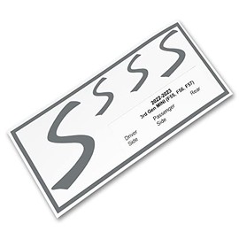 S Vinyl Decal Insert Replacements for 2022-2023 only Mini Cooper S 3rd Gen F55, F56, F57 Scuttle, Grill, and Rear Emblems - Choose Color - [Gray]