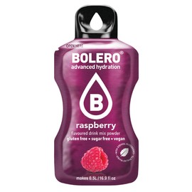 Bolero- Sugar Free Drink Mix Packets Raspberry Fruit Flavors | Powdered Flavored Water Packets | 36 Small Sachet On The Go Packets