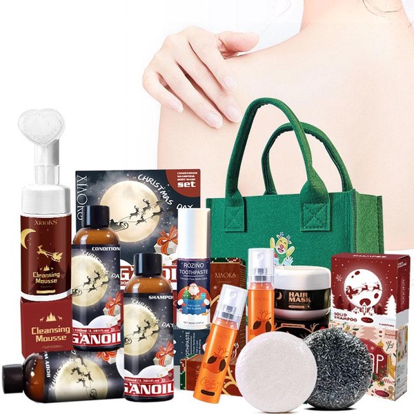 ROZINO Christmas Themed Skincare Gift Pack Includes Cleansing Mousse Wash