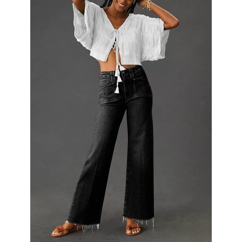 KUNMI Jeans for Women Wide Leg Baggy High Waist Boyfriends