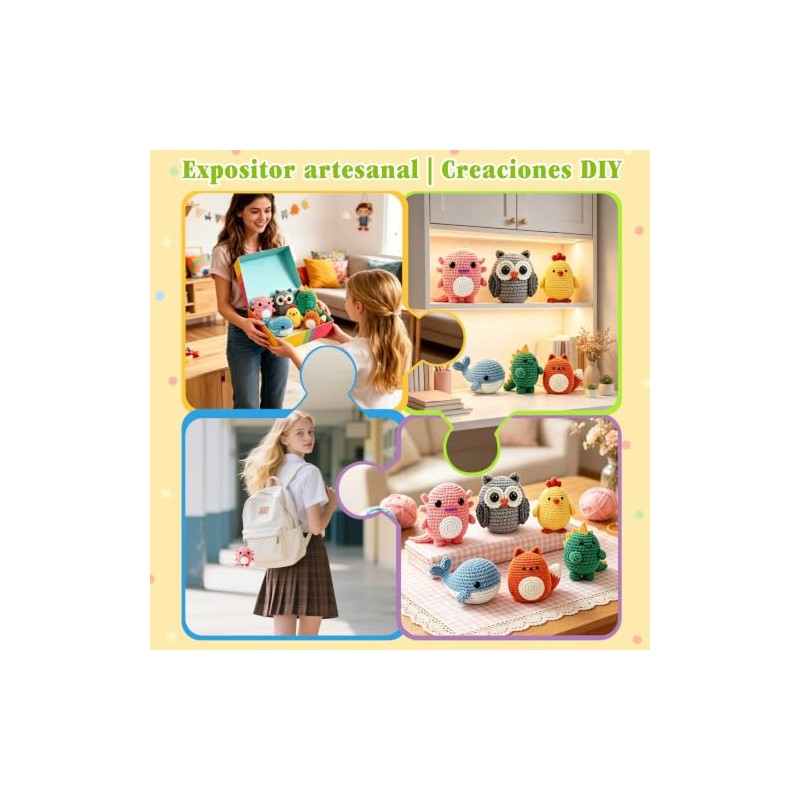 7CDXD - 6 Kit de Crochet para Principiantes, Animales Crochet