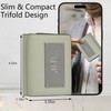 JLDAdornGo Wallet for Men RFID Slim Trifold Genuine Cattle Leather