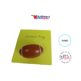Football Cupcake Rings - 24 pc by A1 Bakery Supplies