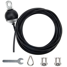 Fitness Pulley Cable, Replacement Cable Machine Accessories, Cable Pulley Attachments for Gym,Heavy Duty Steel Wire Rope for Home Gym Cable Pulley Machine, Steel Wire Rope with Rubber Stopper Ball