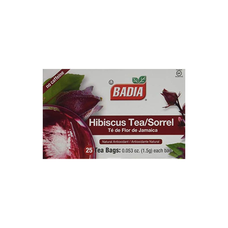 Badia Hibiscus Tea, 2 Pack (Each 25 Bags)