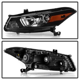 ACANII - For 2008-2012 Honda Accord 2-Door Coupe Black Housing Headlights Headlamps [Factory Style] Driver & passenger