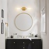 SANTOSTOCK Brushed Gold Bathroom Vanity Light Fixture, 2-Light Modern Wall