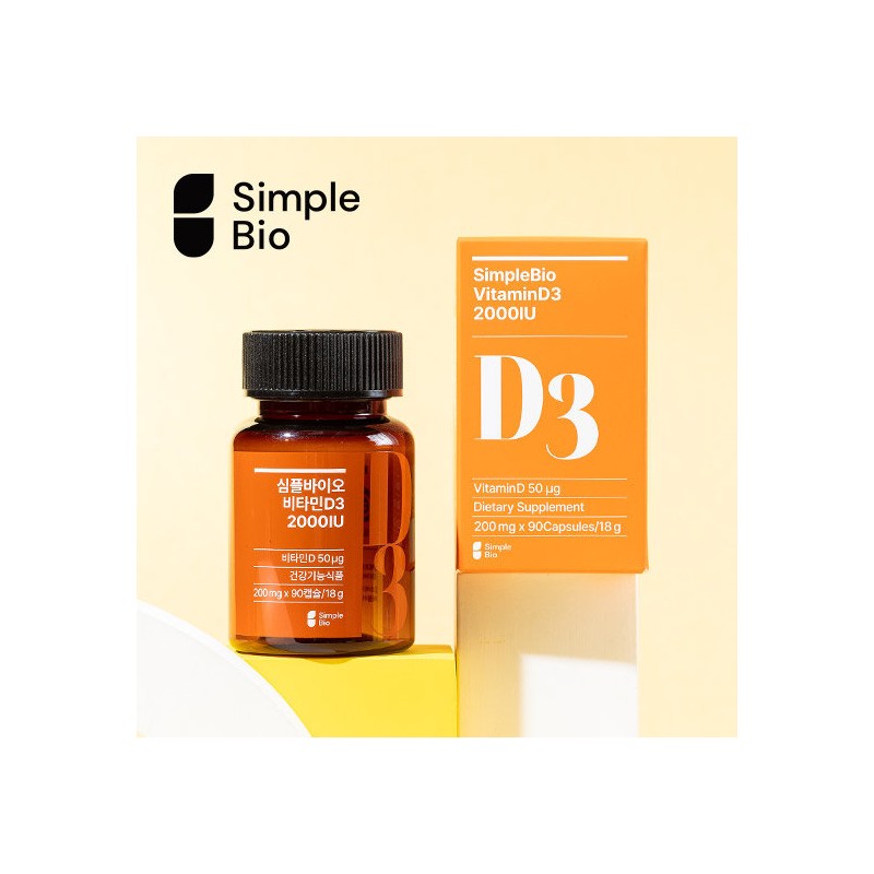 Simple Bio Vitamin D 2000 IU 90 capsules x 2
