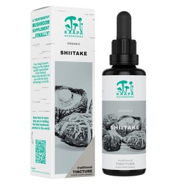 KAAPA MUSHROOMS - Shiitake Mushroom Extract Tincture - Potent Ultrasonic Extraction | High Potency Mushroom Supplement for Immunity & Wellbeing | Grown in Finland - 50ml