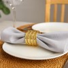 6 PCS Gold Metal Napkin Rings - Elegant Twisted Wire