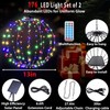 176 LED 13” Outdoor Christmas Light Balls, Solar Hanging Lighted