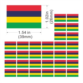 Womaha 30 Sheets Mauritius Flag Temporary Tattoos for Kids Adults Fans Fake Face Tattoo Stickers