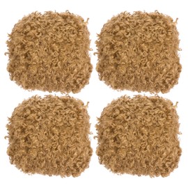 PATIKIL 33yds Fluffy Yarn, 4 Skeins Fuzzy Yarn Faux Fur Yarn Crochet Soft Polyester Plush Fur Eyelash for Crocheting Knit Blanket Rug Sweater Scarf Hat Bear Craft, Brown