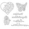 Love Butterfly Metal Cutting Dies Stencil Template Moulds, Valentines Embossing