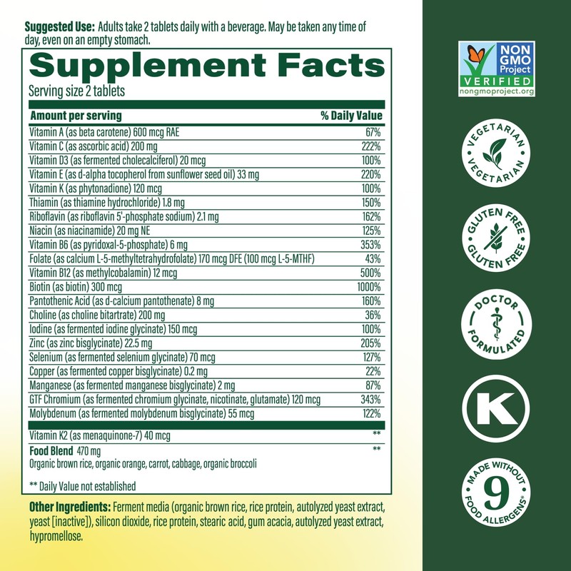 MegaFood Men's Advanced Multivitamin for Men - Doctor -Formulated -