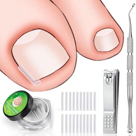 Ingrown Toenail Correction Tool Kits, 60 Pieces, C Type Strips, Curved Lifter, Nail Clippers, Toenail Correction Tools