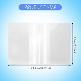 Pack of 5 Vaccination Certificate Cover, Passport Cover, A6 Protective Cover, 220 x 154 mm, Transparent and Waterproof, for Vaccination Card, Passport, Student ID