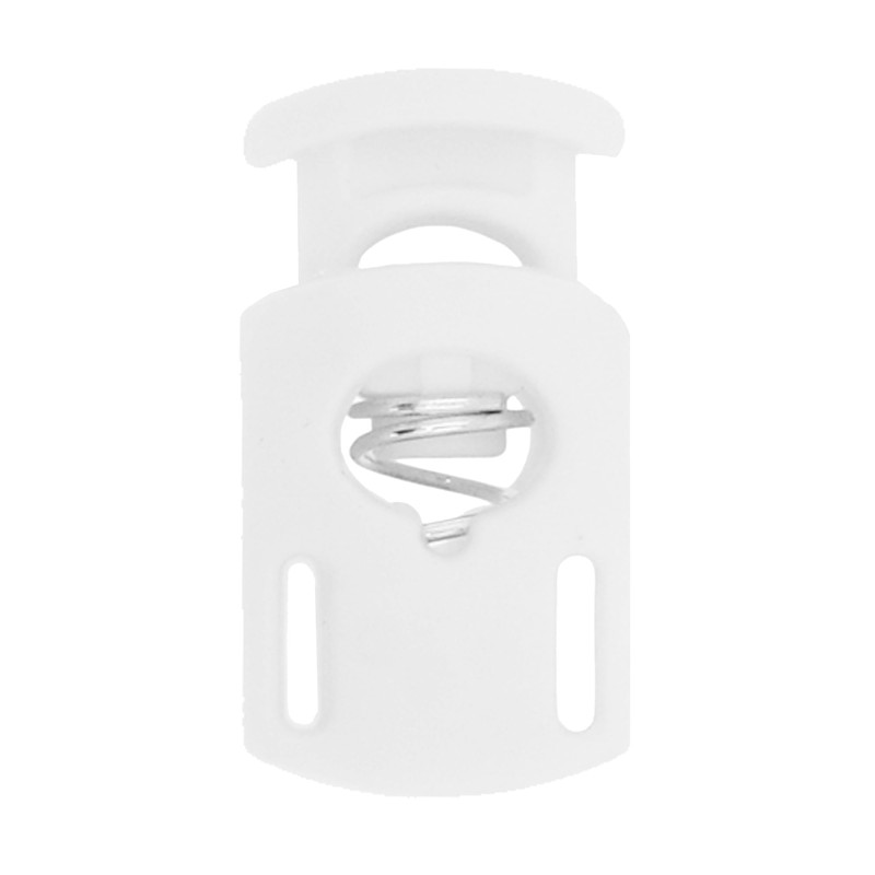 Mandala Crafts White Shock Cord & Plastic Cord Locks for