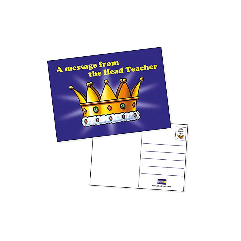40 Head Teacher Crown Postcard Home A6 Primary Teaching Services