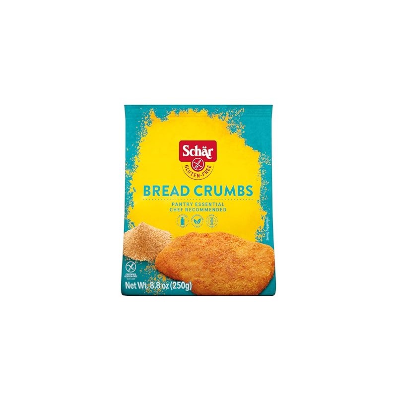 Schar Breadcrumbs, 8.8oz, 7-Pack, Certified Gluten Free, Wheat Free, Non