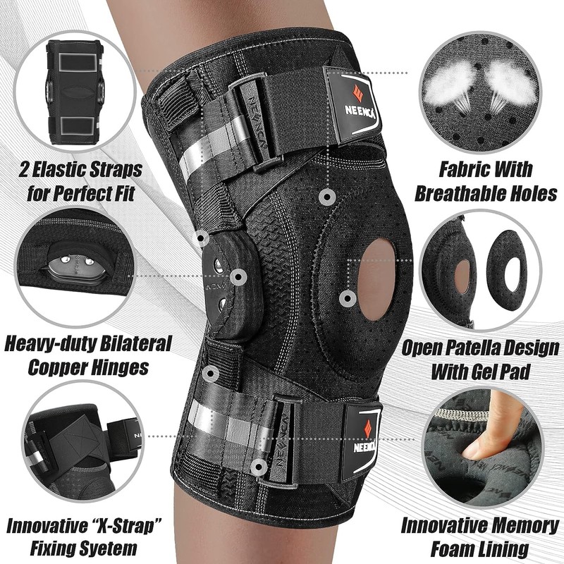 NEENCA Knee Brace for Knee Pain, Adjustable Knee Support with