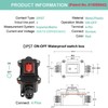 Gebildet Inline Switch 12V-230V/35A DPST Double Sided Wiring Switch 35A
