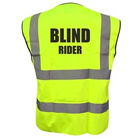 BLIND RIDER Hi Viz Vis Vest Cycle Bike Reflective Waistcoat Jacket Safety Road Safety Visibility X-Large