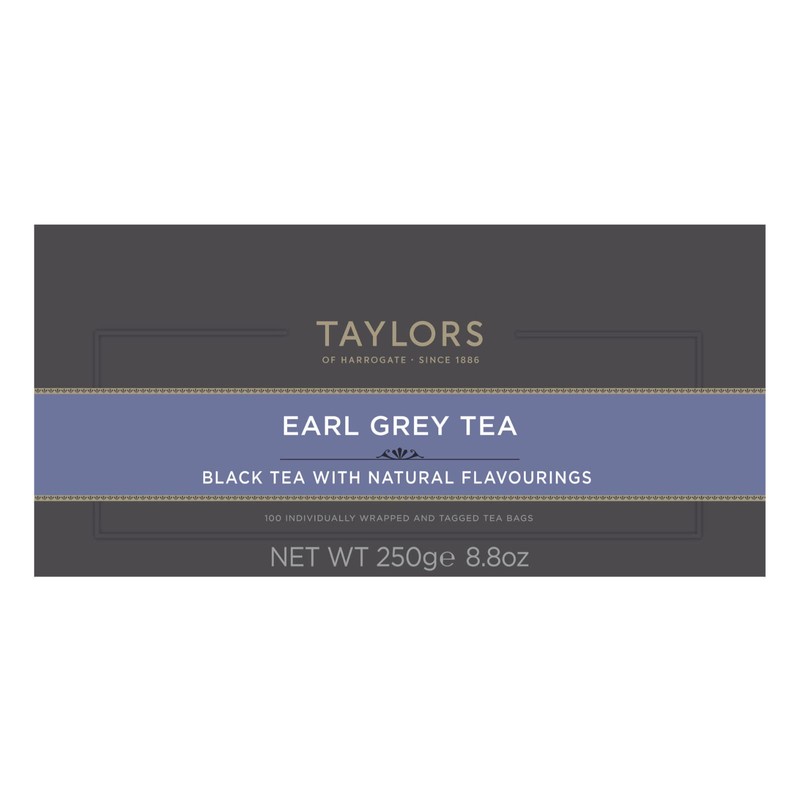 Taylors of Harrogate Earl Grey, Black Tea, Individually Wrapped Bags,
