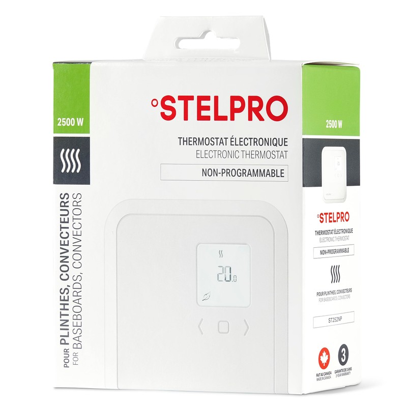 Stelpro Non-Programmable Electronic Thermostat for Baseboards and Convectors, Accurate Temperature