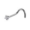 OUFER Titanium Nose Ring G23 Solid Titanium Nose Stud 20G