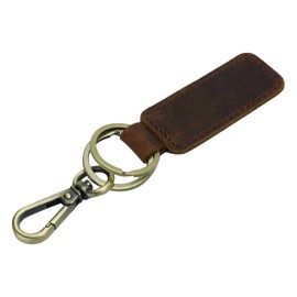prendre PR-18Y003-BR Genuine Leather Key Ring, Nascan Cowhide Leather, Stylish, Lightweight, Men's, Women's, Gift, Braun